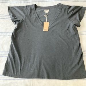 NWT UpWest v-neck flutter sleeve tee